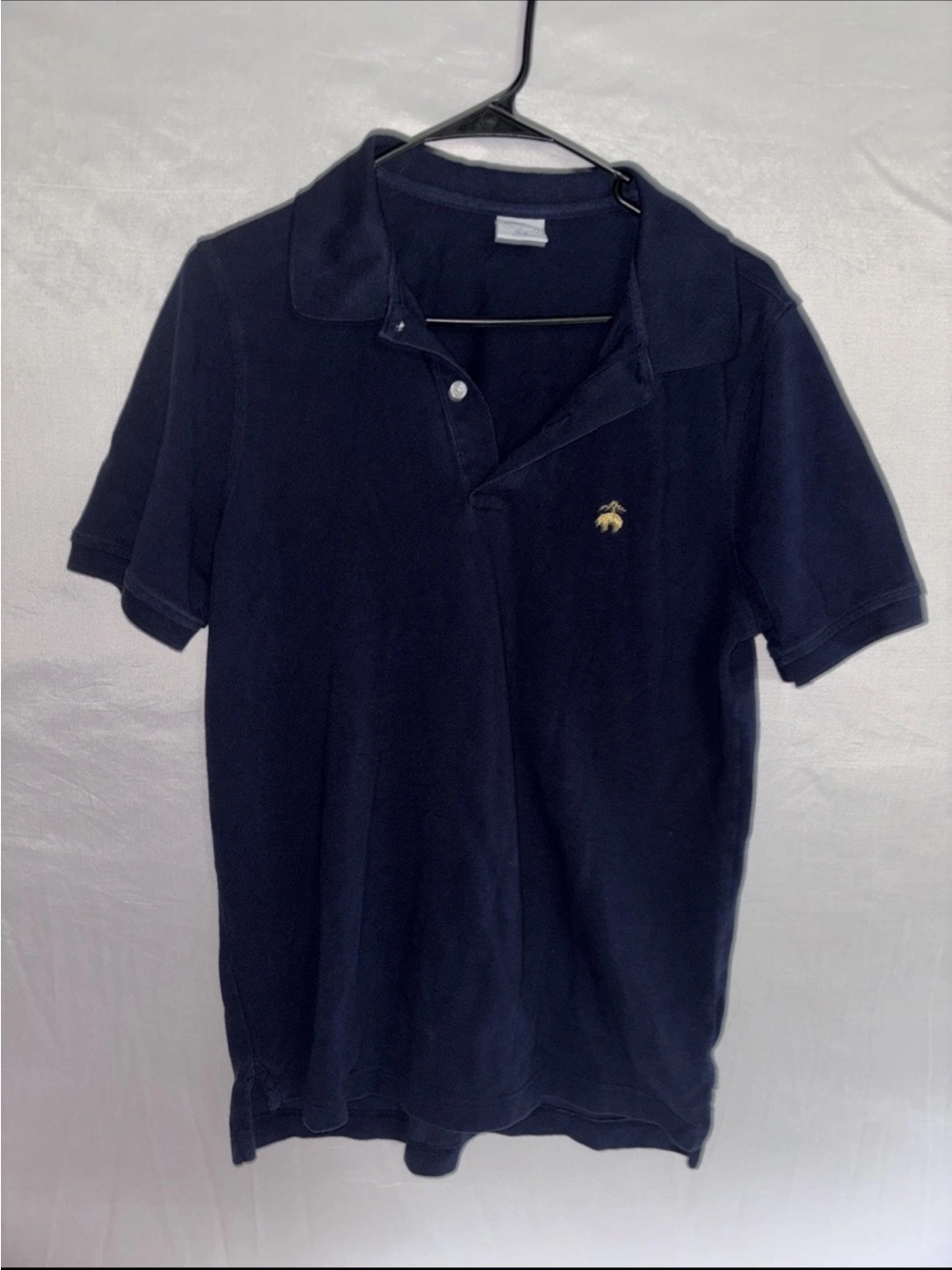 Brooks Brothers Navy Crewneck Shirt with White Tag Detail